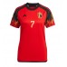 Camisa de time de futebol Bélgica Kevin De Bruyne #7 Replicas 1º Equipamento Feminina Mundo 2022 Manga Curta